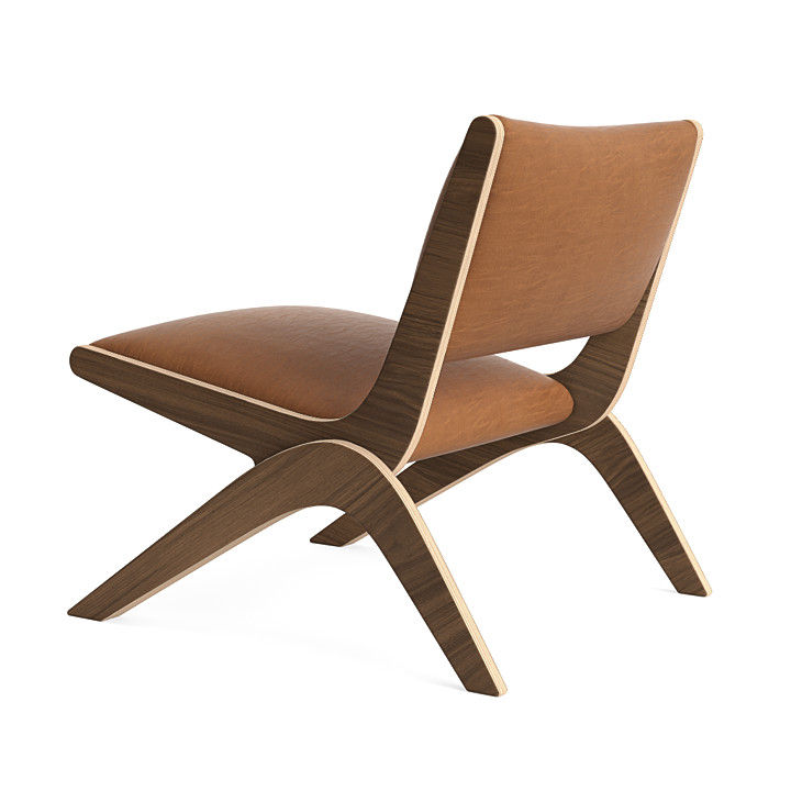 Espresso Arcadia Lounge Chair in Whiskey thumbnail 5