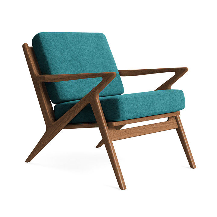 Espresso Ace Lounge Chair in Ocean thumbnail 2