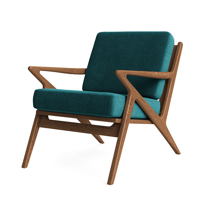 Espresso Ace Lounge Chair in Ocean thumbnail 3