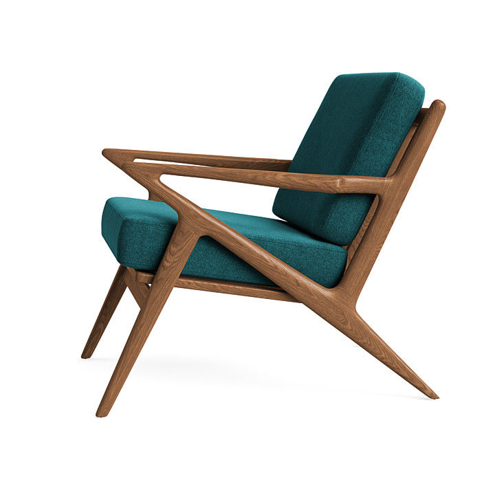 Espresso Ace Lounge Chair in Ocean thumbnail 4