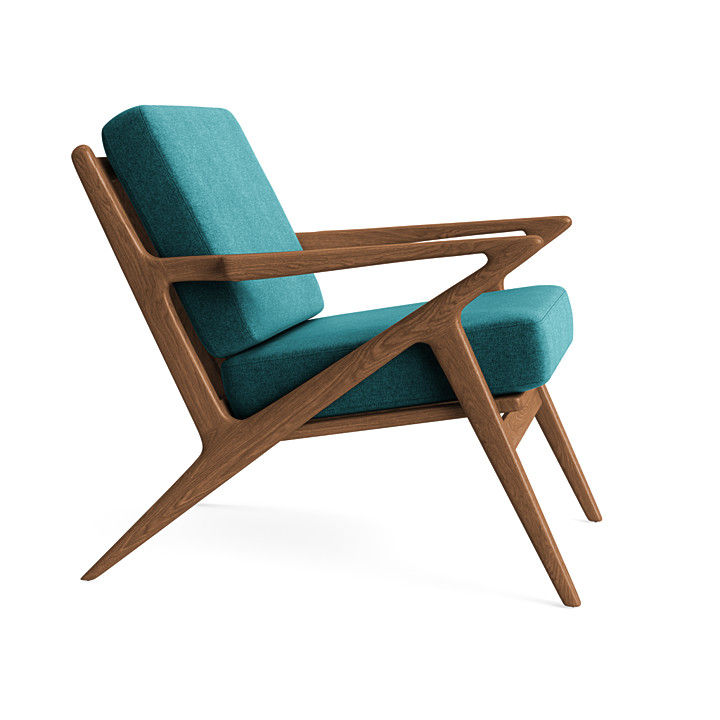 Espresso Ace Lounge Chair in Ocean thumbnail 5