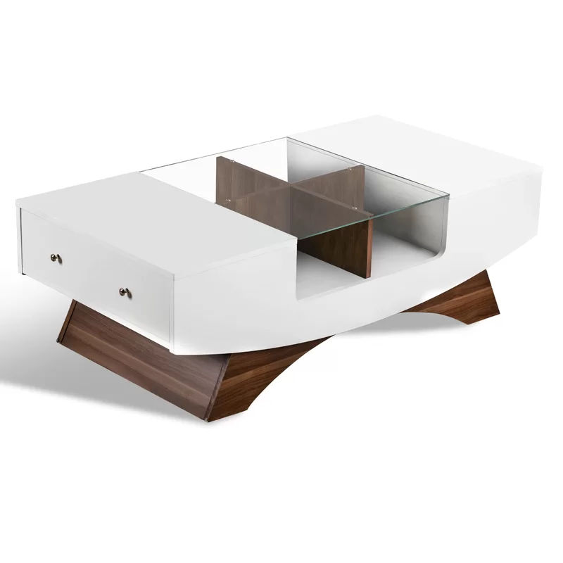 Madilynn Trestle Coffee Table with Storage thumbnail 5