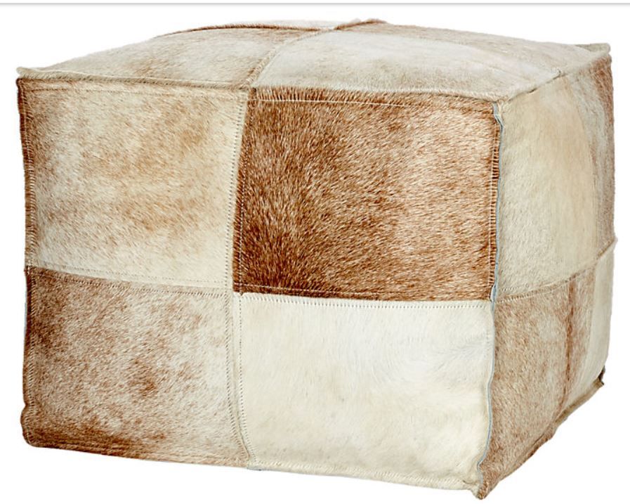 ABELE SAND HAIR ON HIDE POUF thumbnail 4