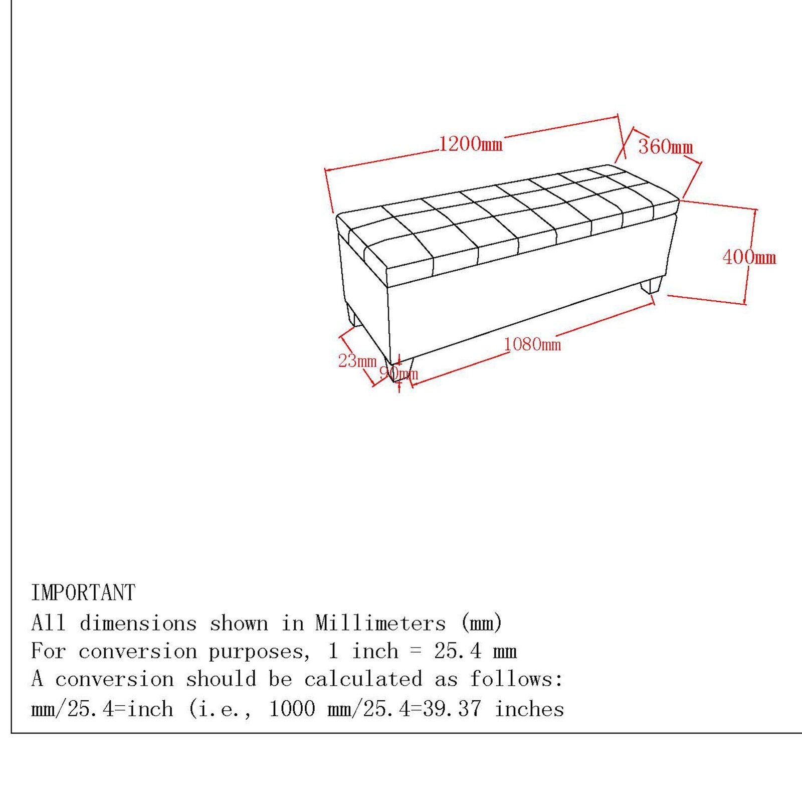 Lizzie Upholstered Storage Bench thumbnail 7