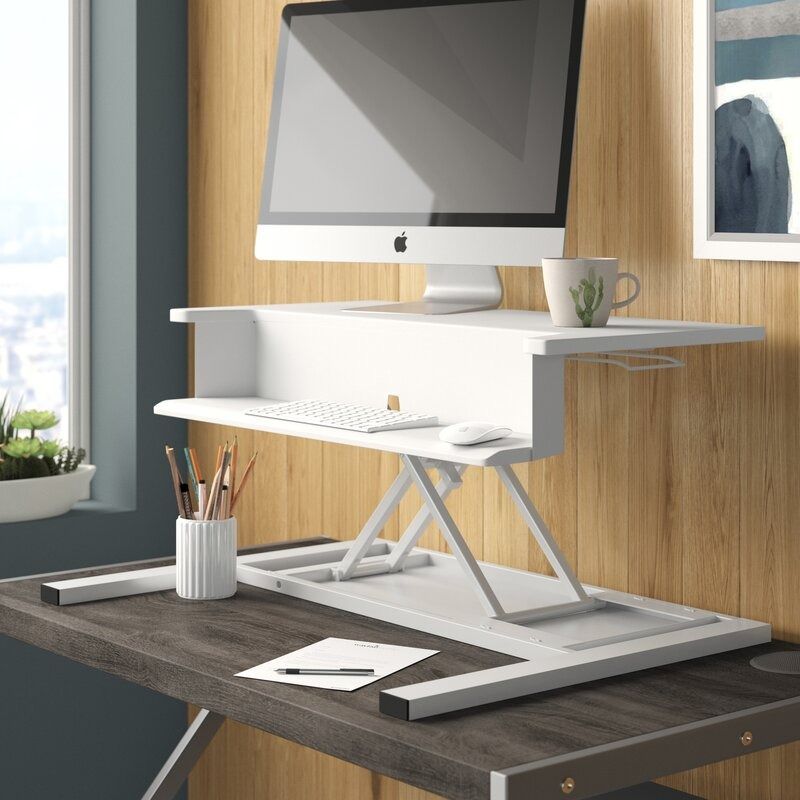 West Wick Height Adjustable Standing Desk Converter thumbnail 2