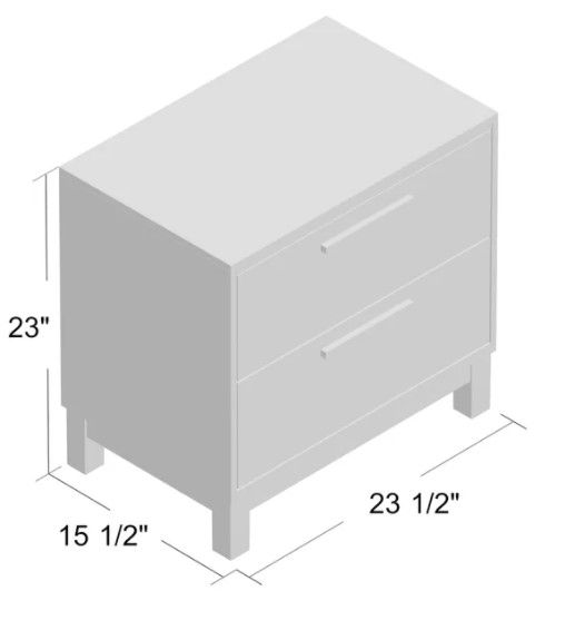 Laverock 2 Drawer Solid Wood Nightstand thumbnail 3