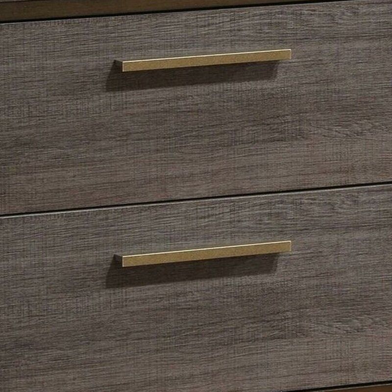 Laverock 2 Drawer Solid Wood Nightstand thumbnail 4