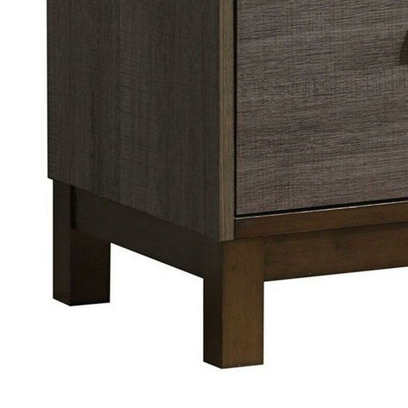 Laverock 2 Drawer Solid Wood Nightstand thumbnail 5