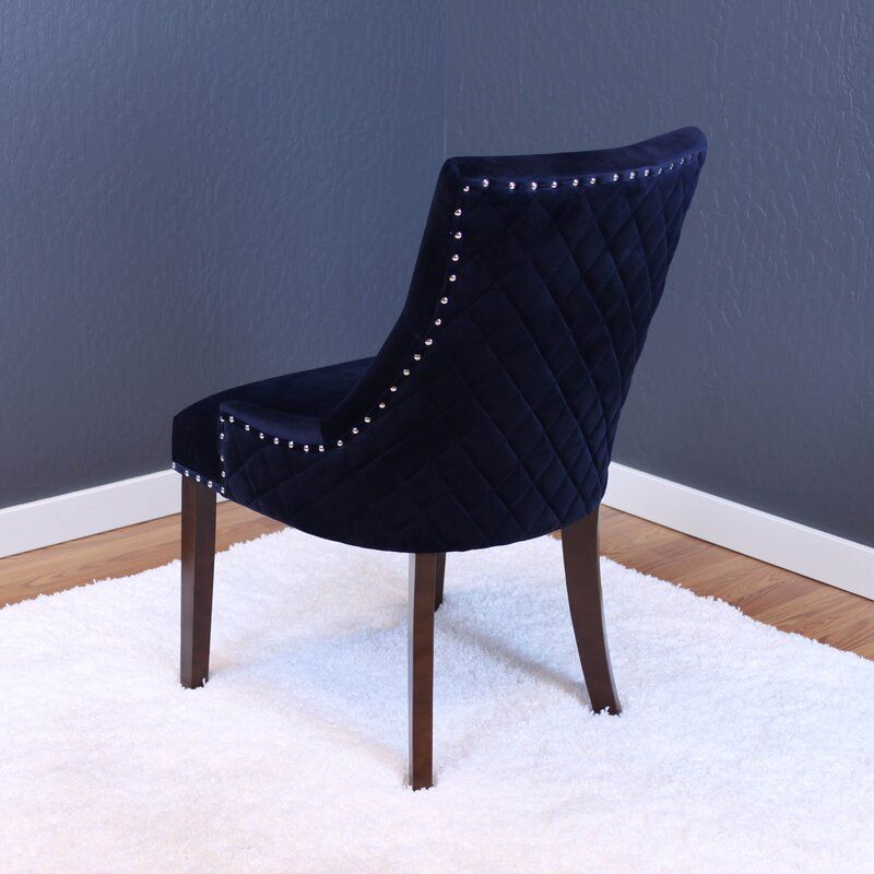 Bernyce Velvet Upholstered Dining Chair thumbnail 5