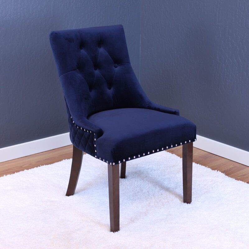 Bernyce Velvet Upholstered Dining Chair thumbnail 6