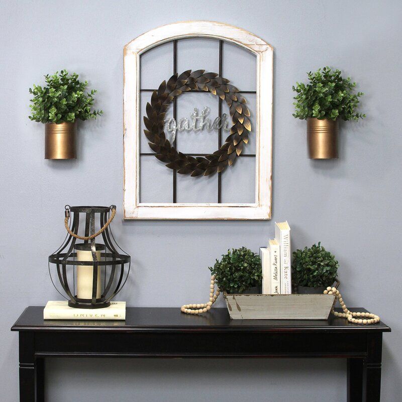 Decorative Window and Wreath Wall Decor  thumbnail 4