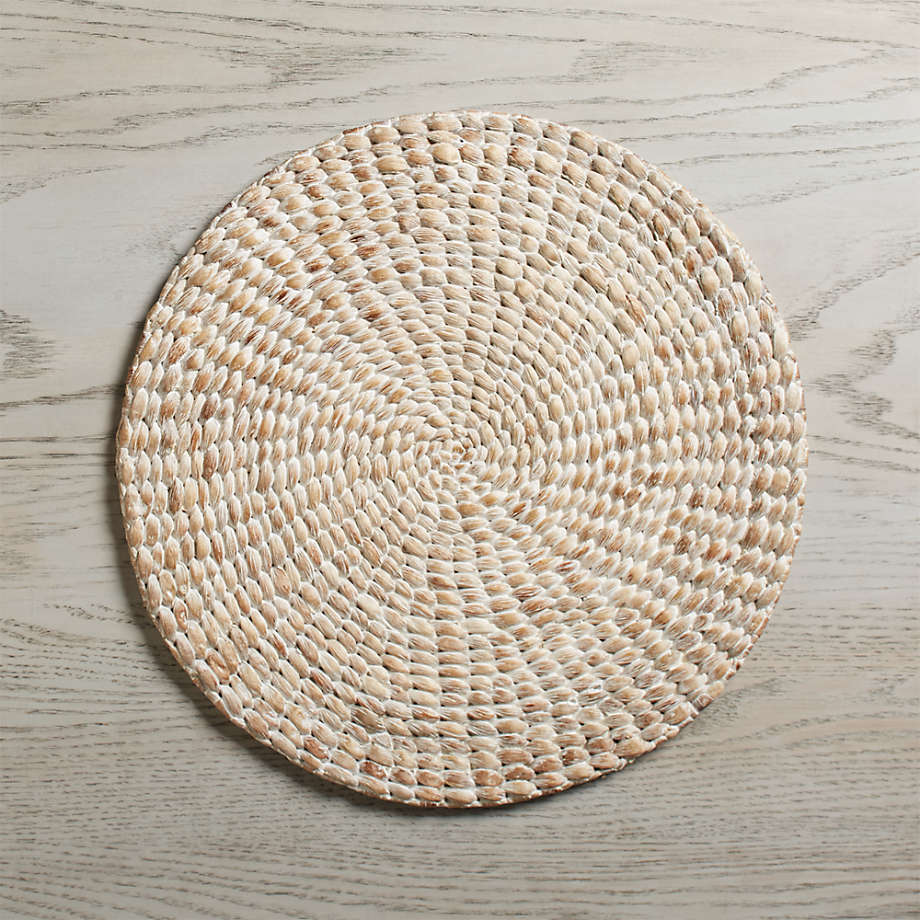 Whitewash Water Hyacinth Round Placemat thumbnail 2