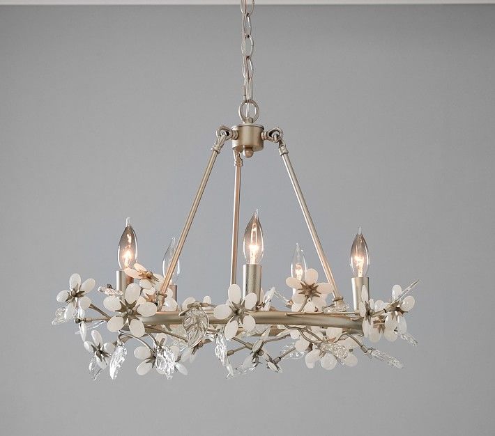 Grace White Flower Chandelier thumbnail 2