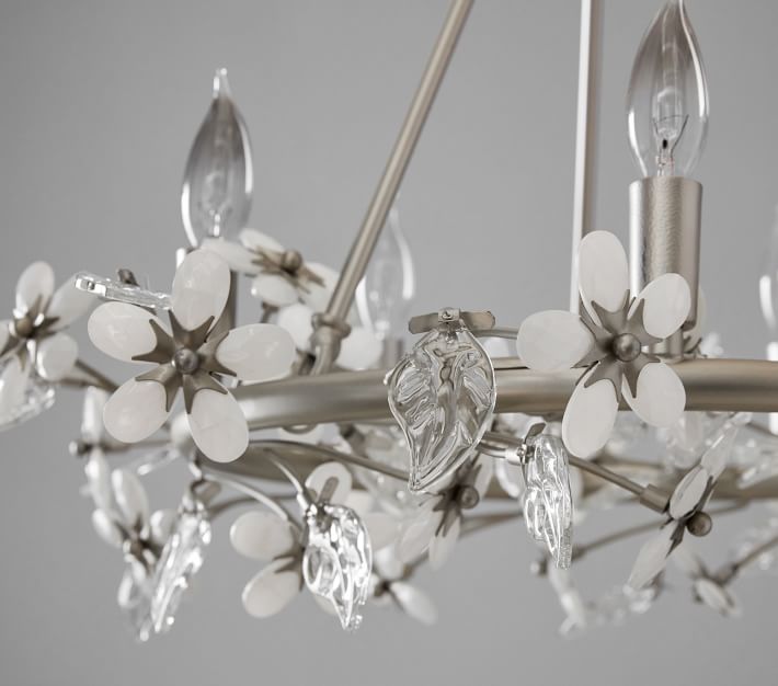 Grace White Flower Chandelier thumbnail 4