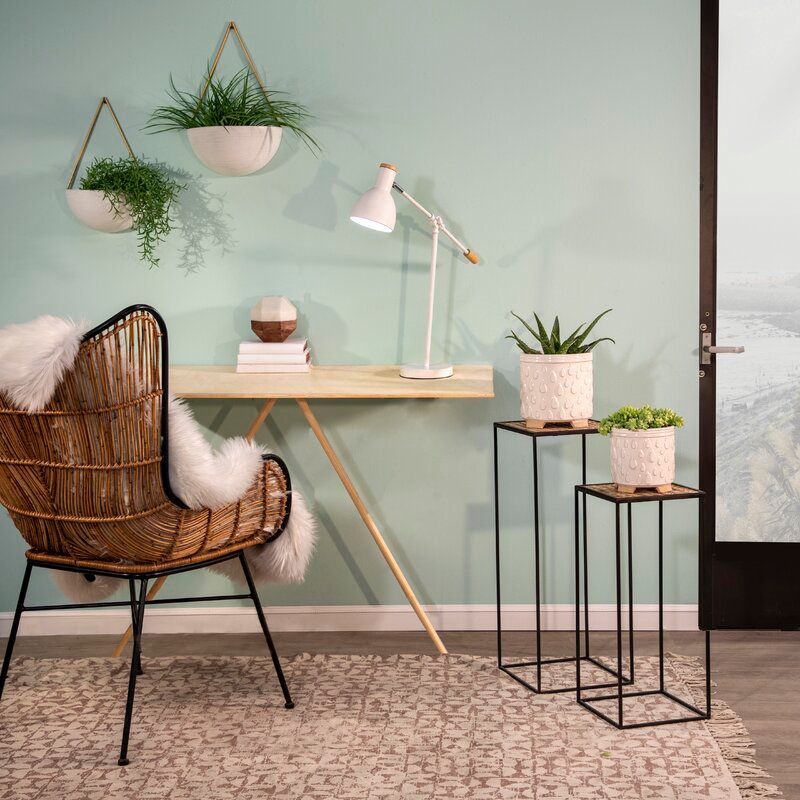 Marcelino 2 Piece Iron Wall Planter Set thumbnail 2