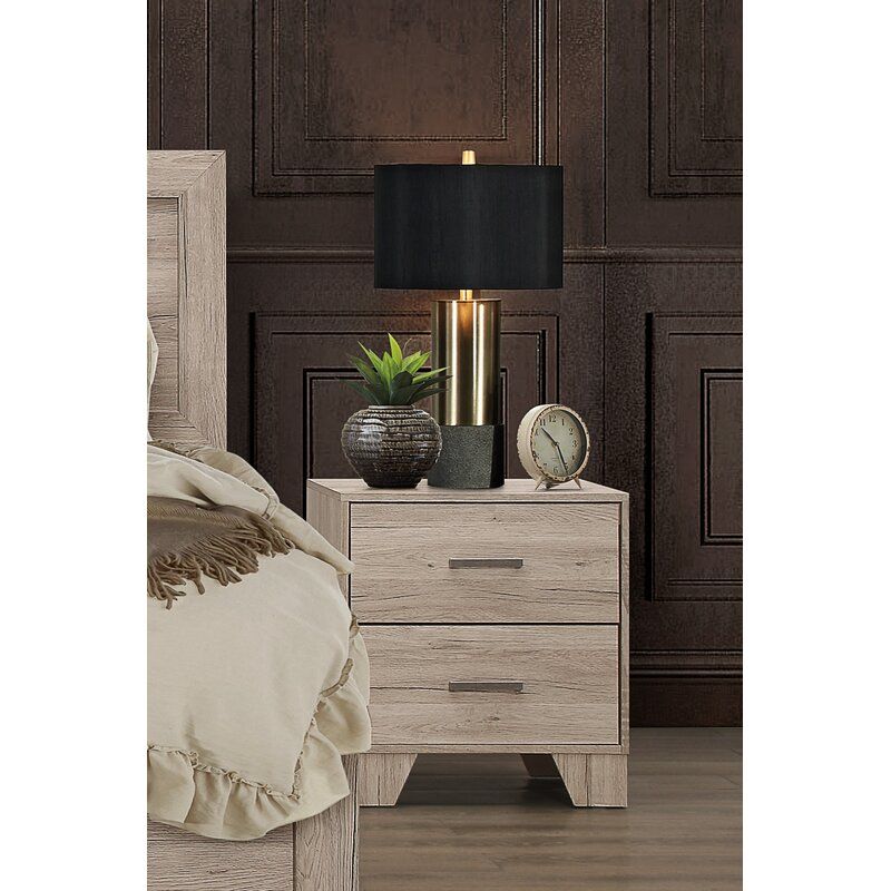 Beckville Drawer Nightstand in Light Oak thumbnail 3