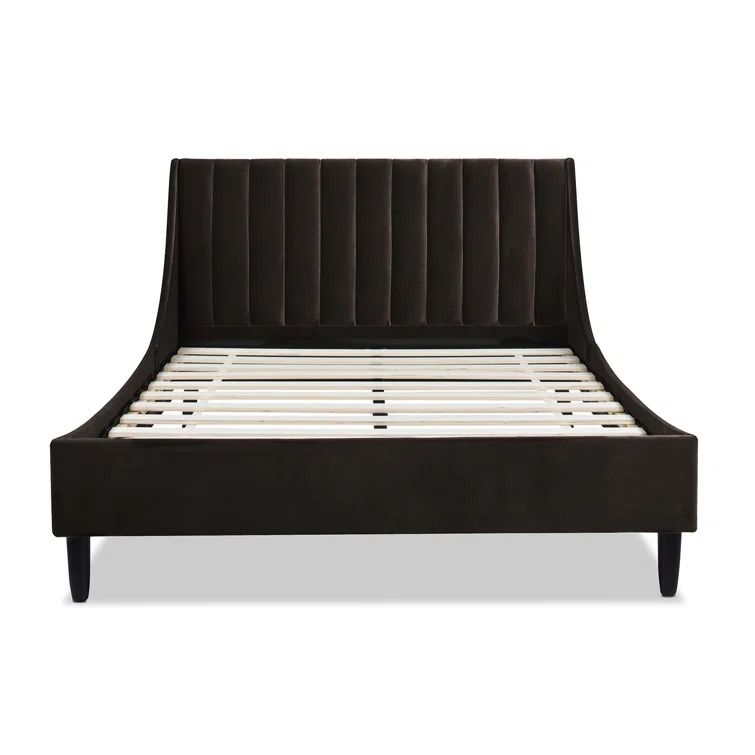 Ciceklic Tufted Upholstered Low Profile Platform Bed thumbnail 3