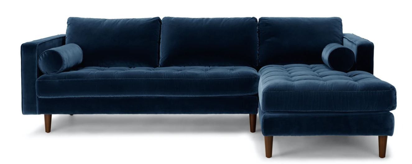 Sven Cascadia Blue Right Sectional Sofa thumbnail 3