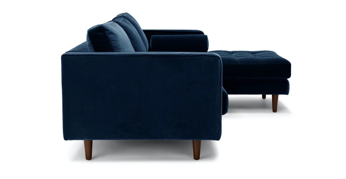 Sven Cascadia Blue Right Sectional Sofa thumbnail 4