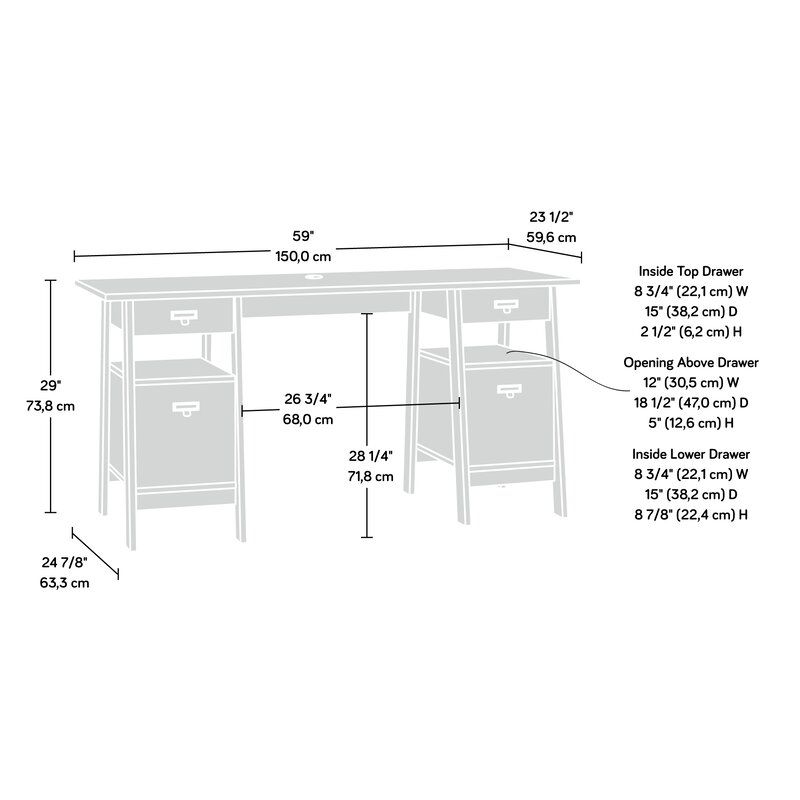 Massena Executive Desk thumbnail 3