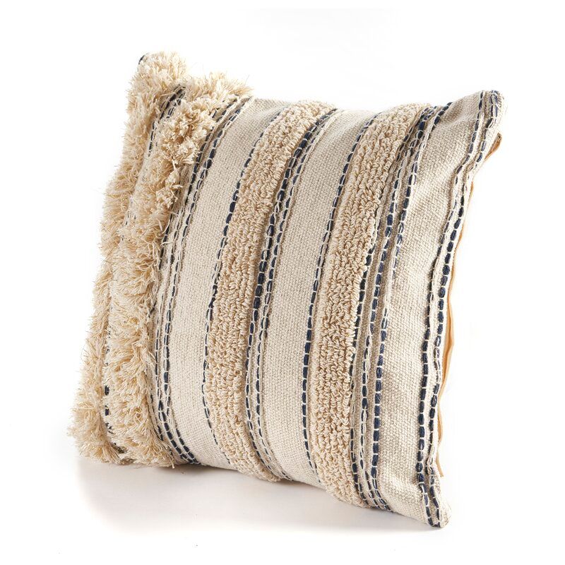 Ralon Luxury Cotton Throw Pillow With Insert-20"x20" thumbnail 3