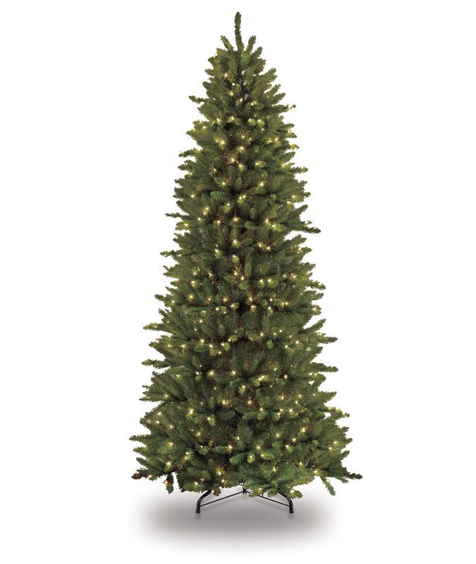 Pre lit Slim Fraser Green Fir Artificial Christmas Tree thumbnail 5