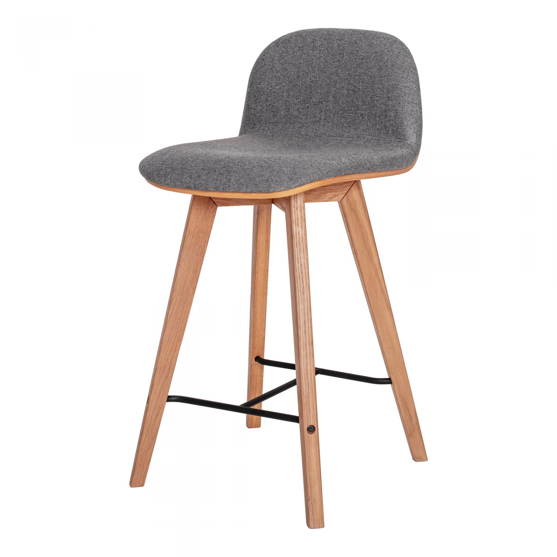 Freya Grey Fabric Counter Stool thumbnail 2