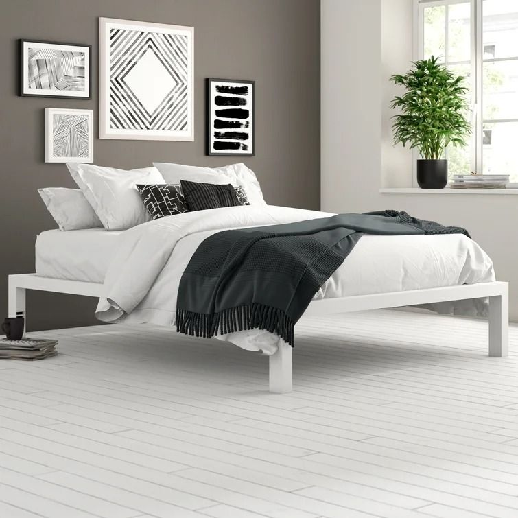 Virgilina Steel Platform Bed-Full thumbnail 2