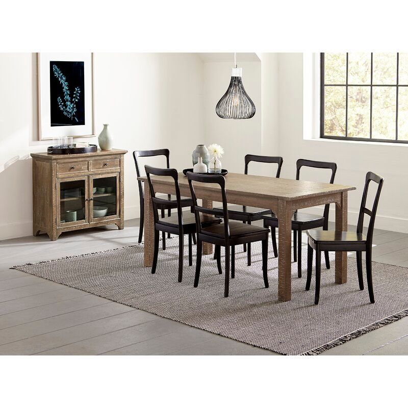Steve Solid Wood Ladder Back Side Chair in Black thumbnail 3