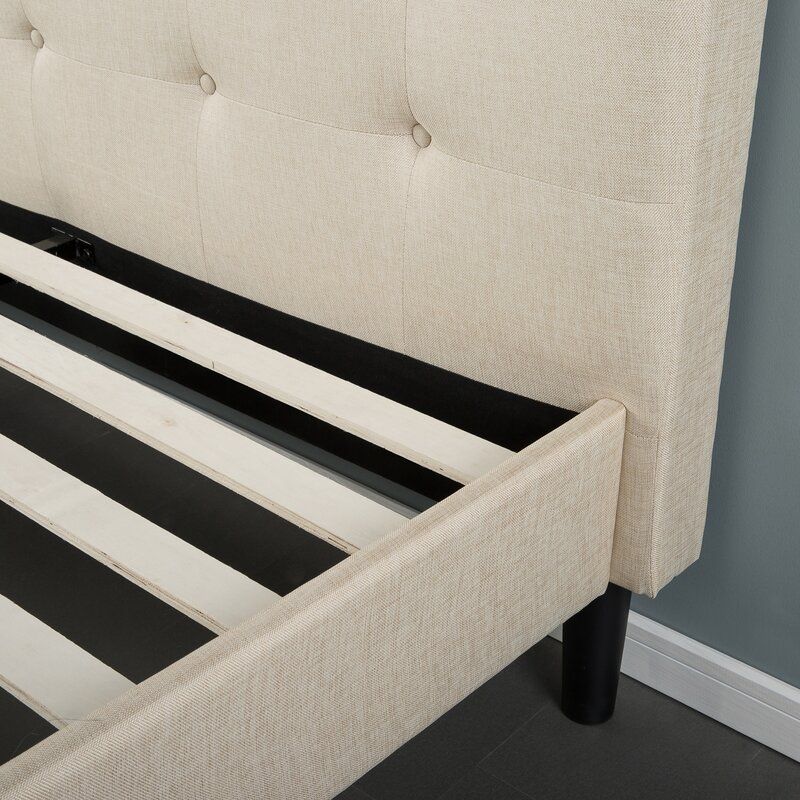 Leonard Tufted Upholstered Platform Bed-King thumbnail 4