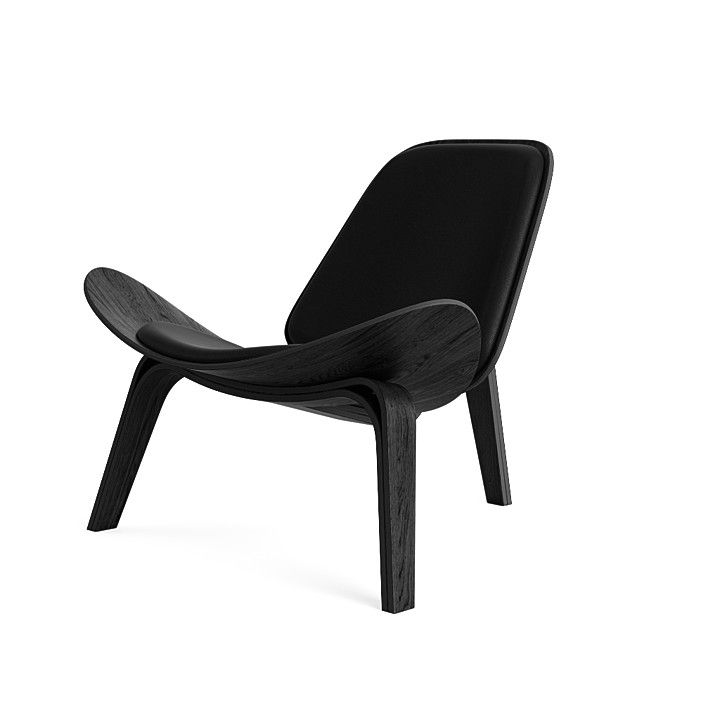 Black Vita Lounge Chair in Onyx  thumbnail 2