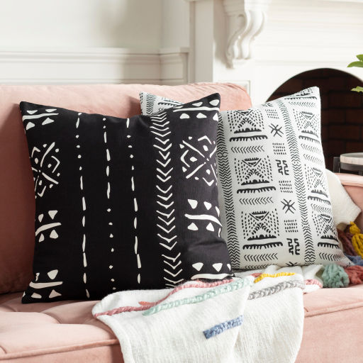 Mud Cloth Pillow With Insert-18"x18" thumbnail 2