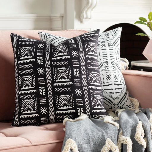 Mud Cloth Pillow With Insert-18"x18" thumbnail 2