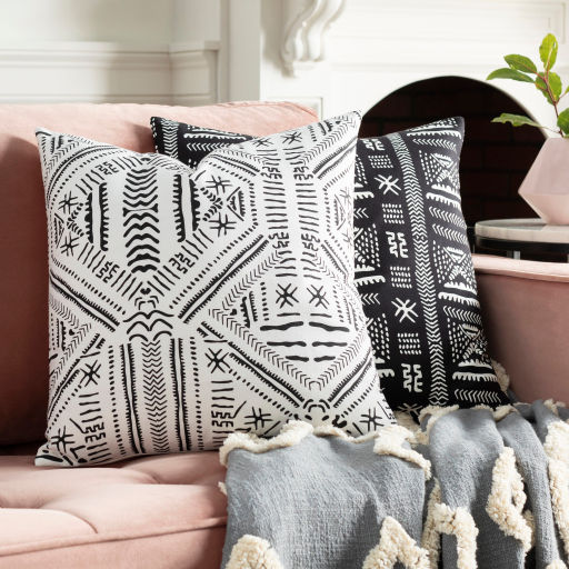 Mud Cloth Pillow With Insert-18"x18" thumbnail 3
