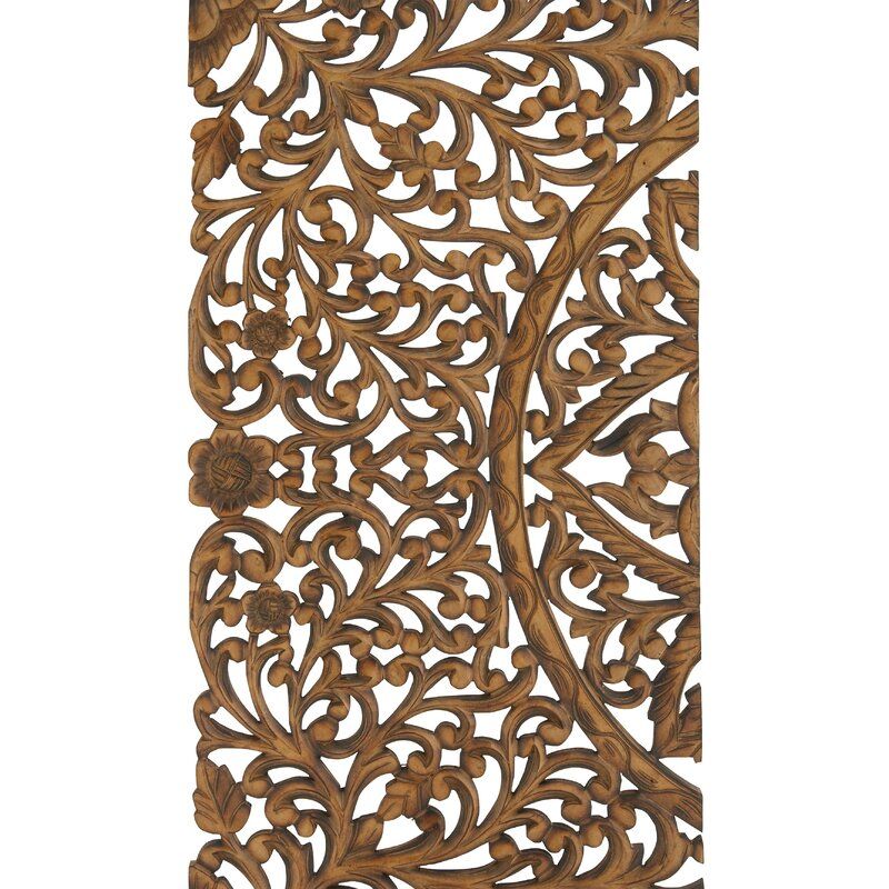 3 Piece Brown Wood Wall Decor Set thumbnail 5