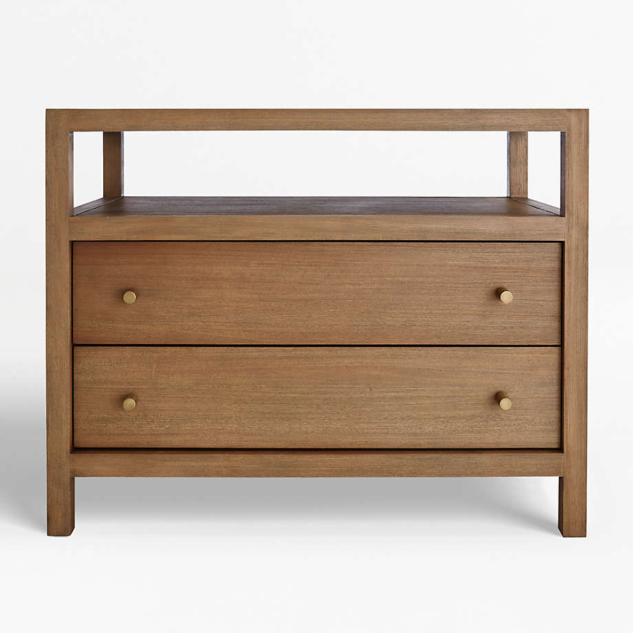 Keane Driftwood Solid Wood Charging Nightstand thumbnail 2
