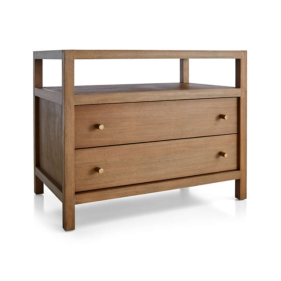 Keane Driftwood Solid Wood Charging Nightstand thumbnail 3