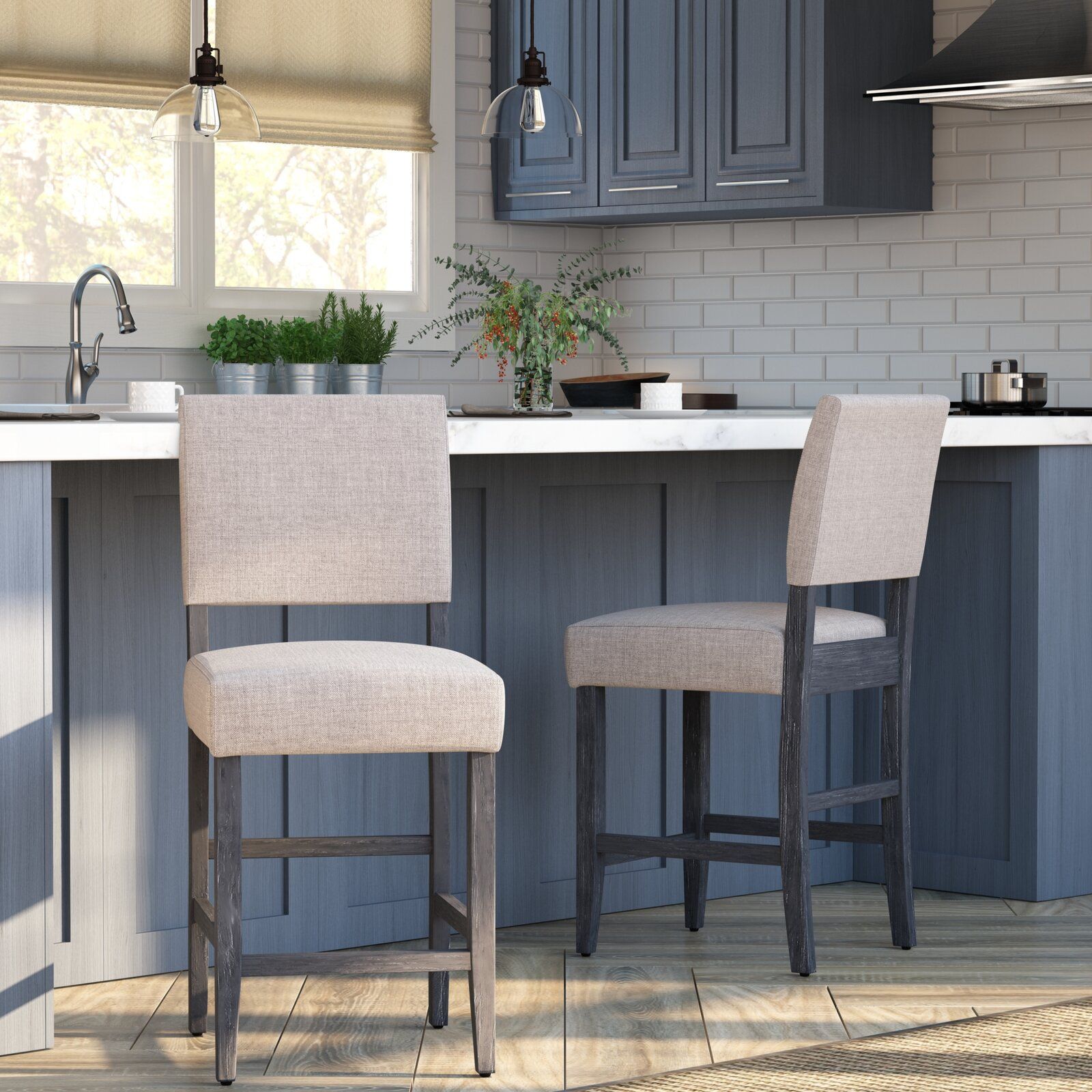 Jennifer Wood Counter stool set of 2 thumbnail 4