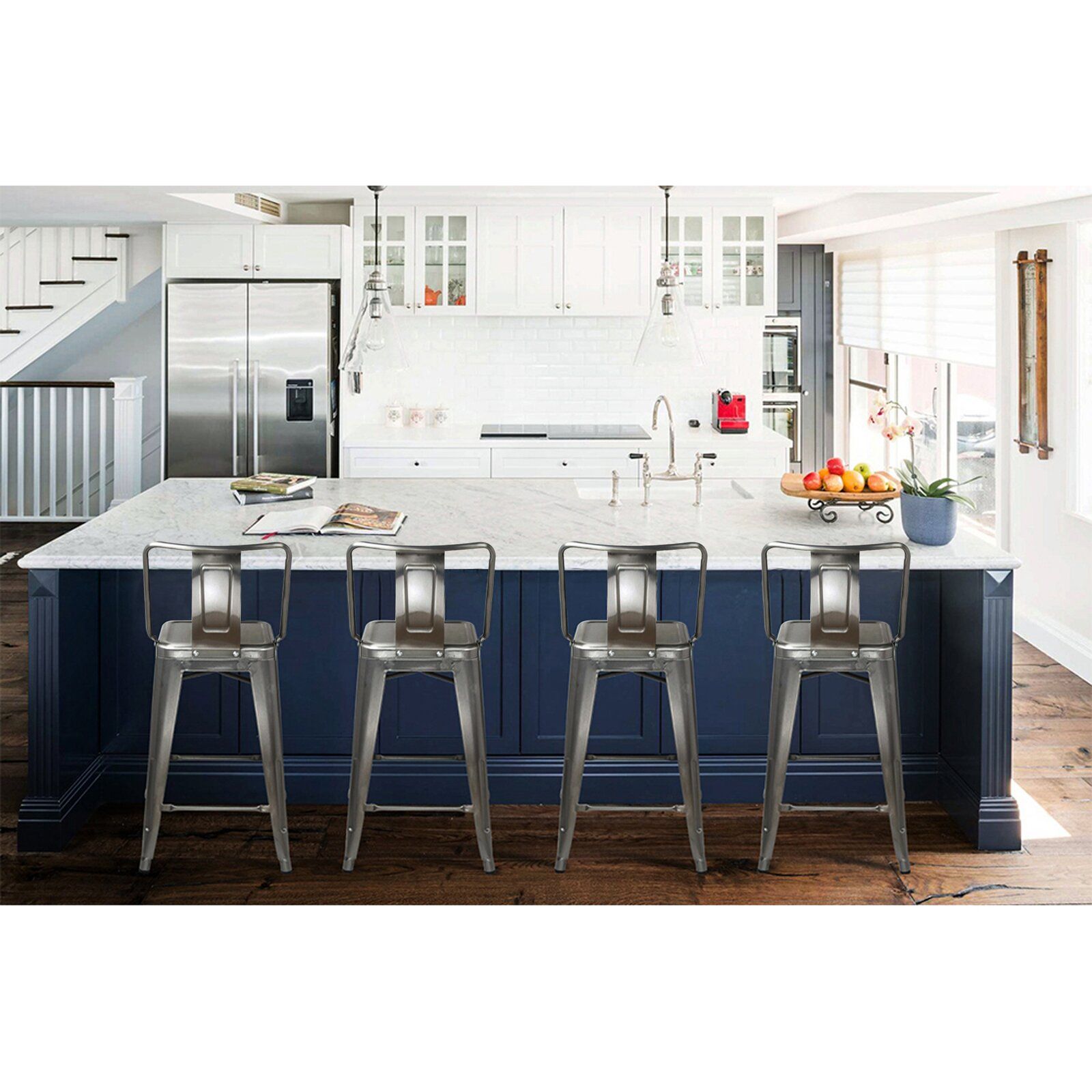 Winchester Middle Back Metal Bar Stool thumbnail 4