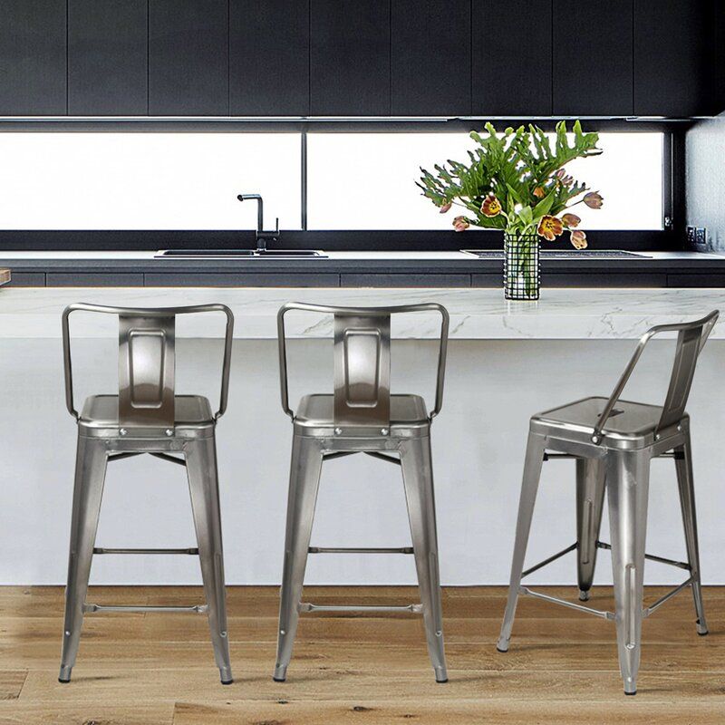 Winchester Middle Back Metal Bar Stool thumbnail 5
