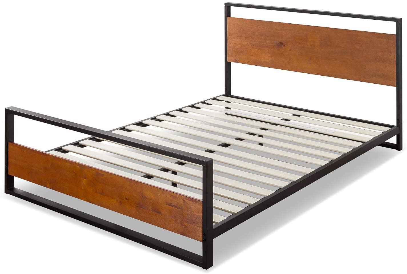 Zinus Suzanne Metal and Wood Platform Bed thumbnail 4
