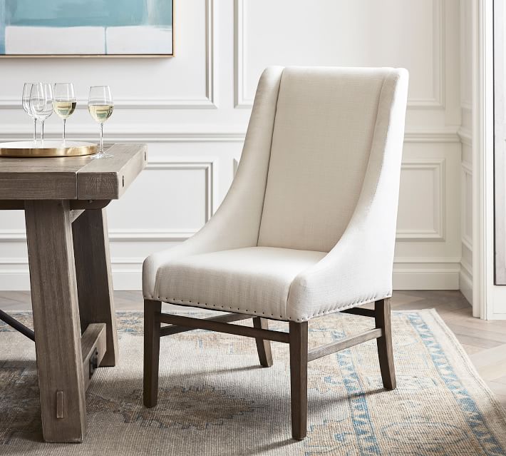 Milan Slope Upholstered Dining Armchair thumbnail 4