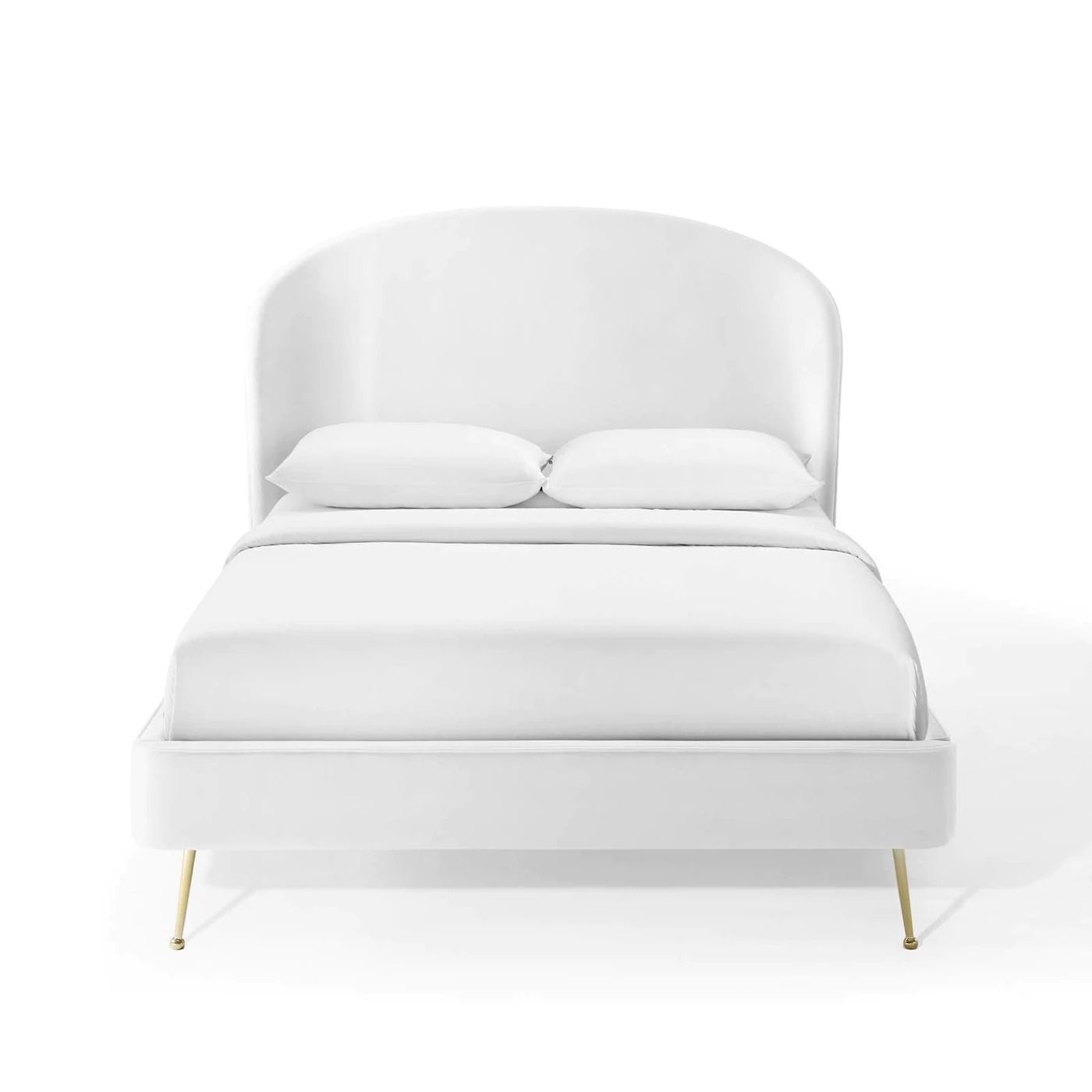 Mira Upholstered Performance Velvet Platform Bed-Queen thumbnail 3