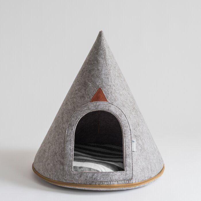 Boissonneault Felt Pet Cave Lucy Hooded Dog Bed thumbnail 3