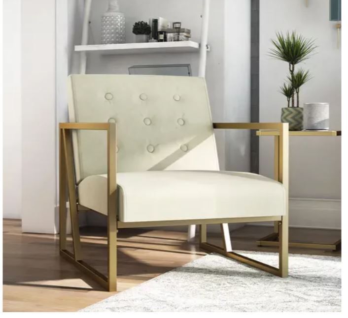 Customer CosmoLiving Lexington Park Modern Chair Beige thumbnail 2