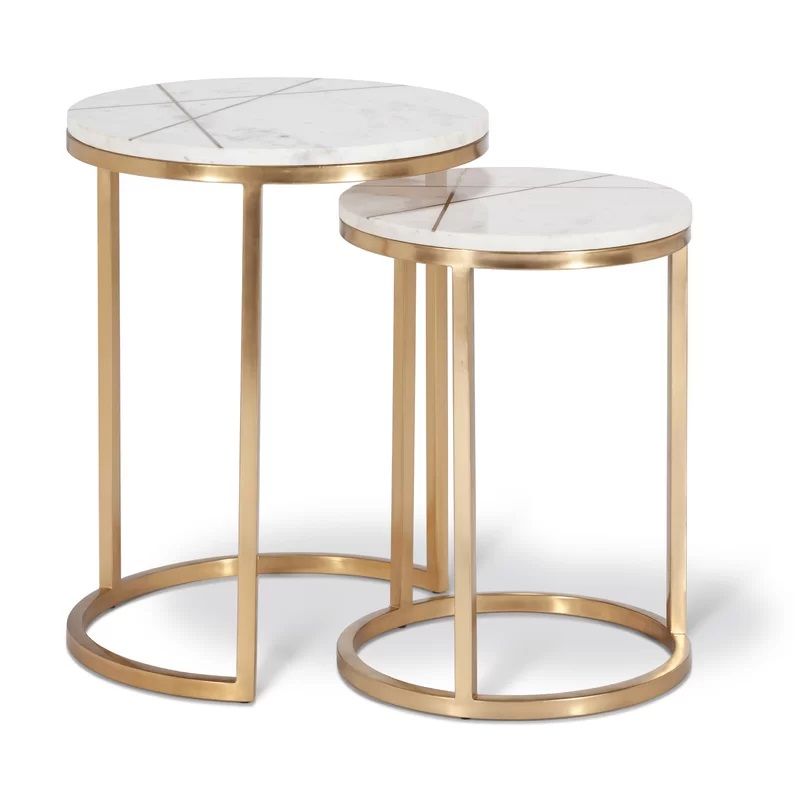 Amold Marble Frame Nesting Tables thumbnail 2