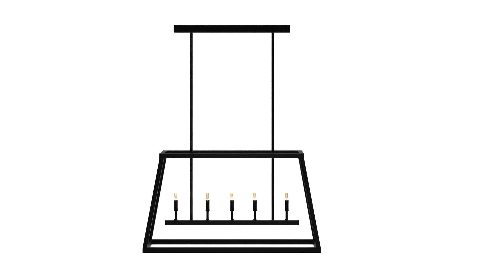 Cosette Six Light Lantern Rectangle Chandelier thumbnail 3