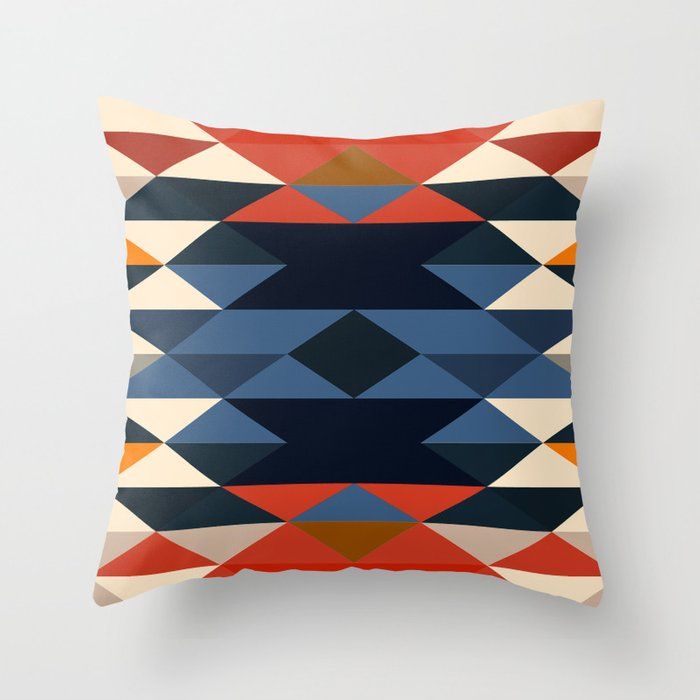 Southwestern Diamonds Throw Pillow With Insert-20"x20" thumbnail 2