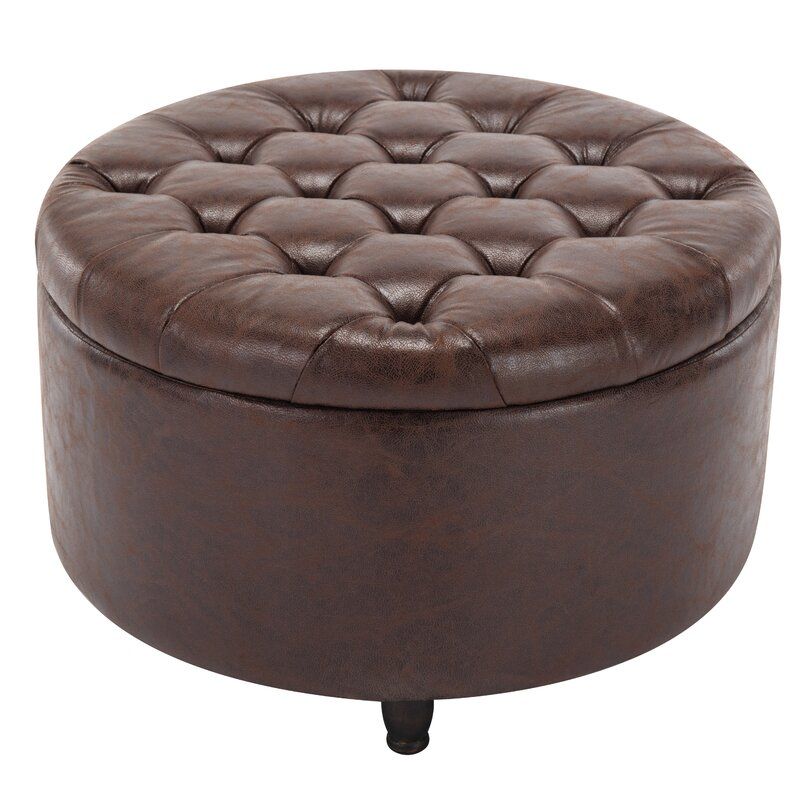 Sanni Round Storage Ottoman thumbnail 2