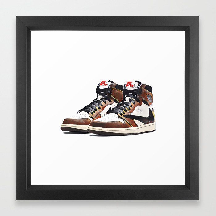 Air Jordan Cactus Jack Art Print With Frame 10''x10'' thumbnail 2